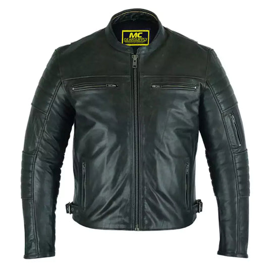 Chaqueta de scooter cruzada moderna para hombre MC10112