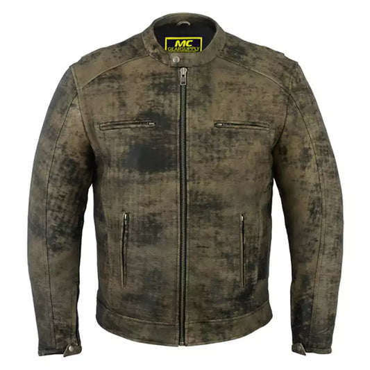 Chaqueta Cruiser marrón antiguo para hombre MC10123