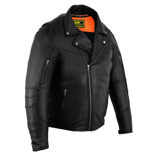 Men's Modern Longer Beltless Biker Jacket MC10109