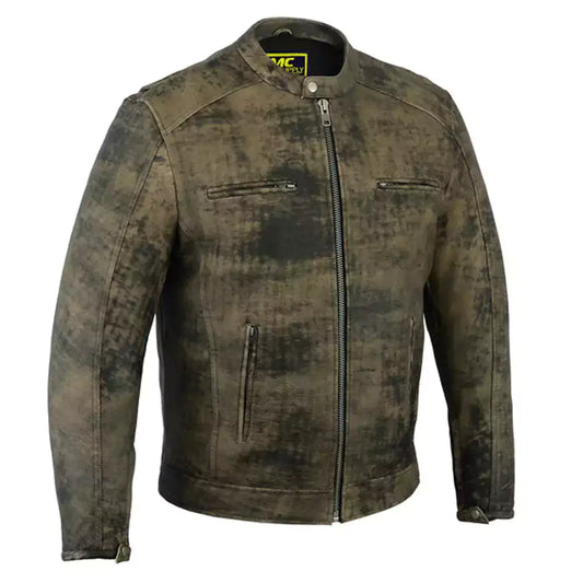 Chaqueta Cruiser marrón antiguo para hombre MC10123