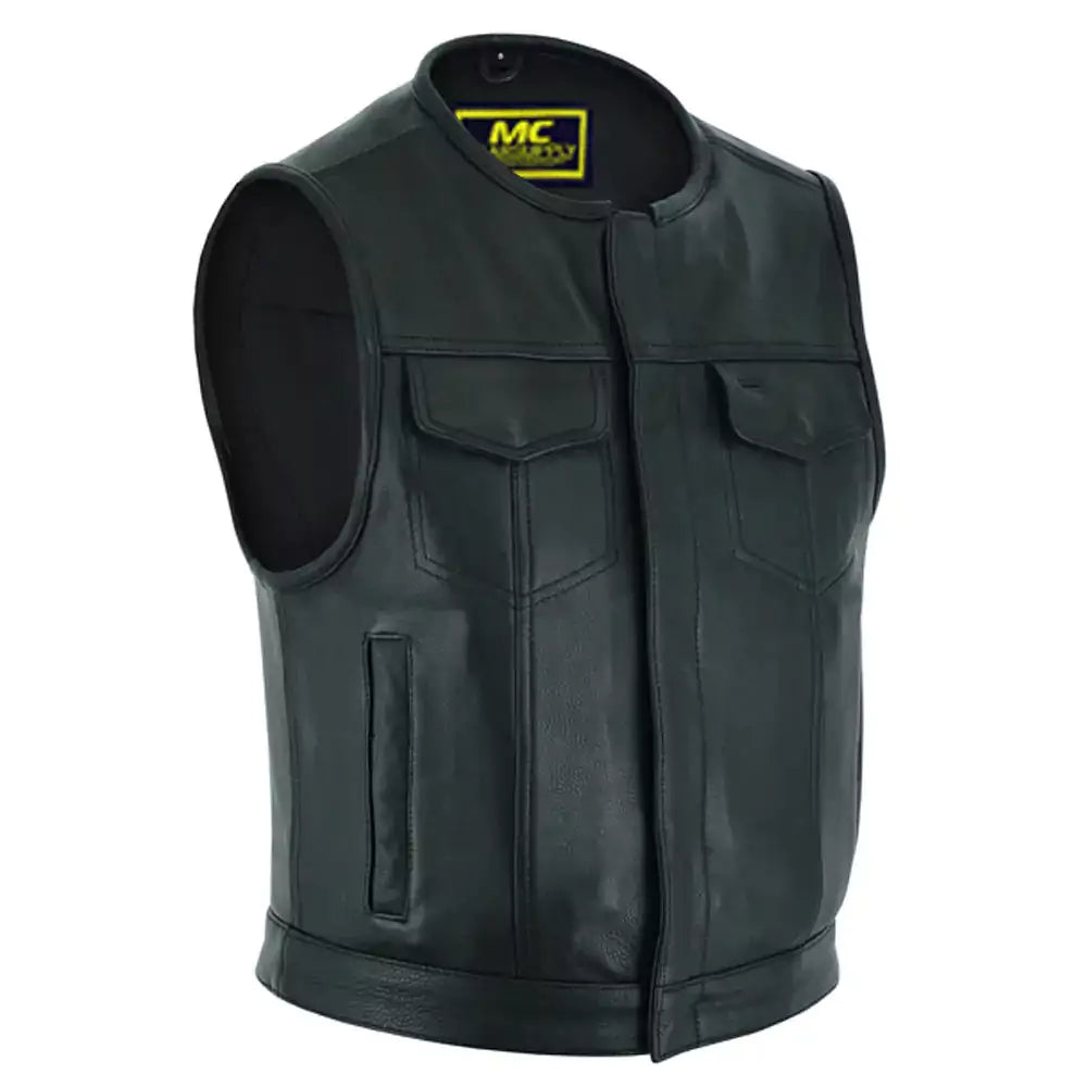 vicking breathable motorcycle vest mens black leather motorcycle vests for sale