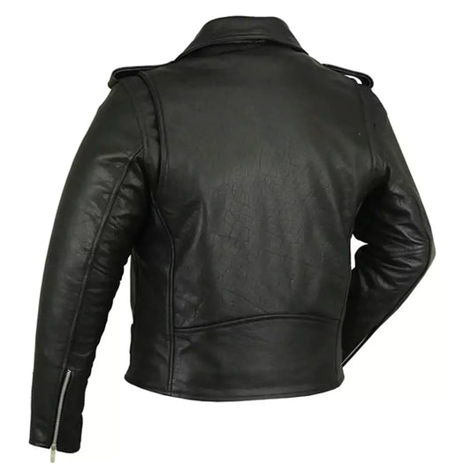 Chaqueta clásica estilo policía con lado liso para hombre MC10126