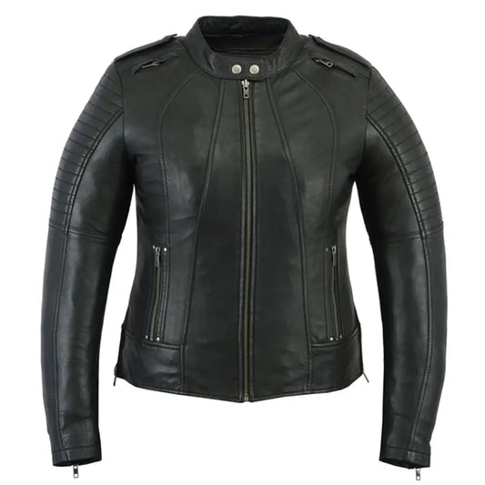 MC30105 WOMEN'S UPDATED BIKER STYLE JACKET