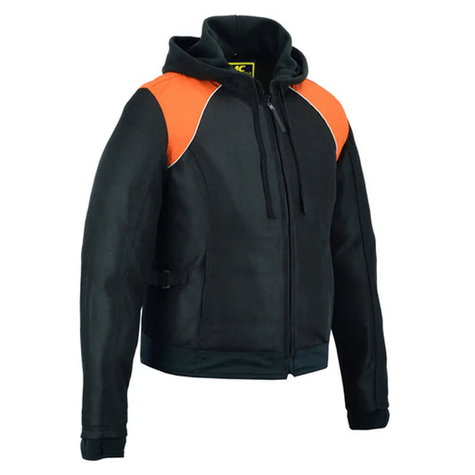 MC30108 CHAQUETA DE EQUITACIÓN 3 EN 1 DE MALLA MUJER NEGRO-NARANJA