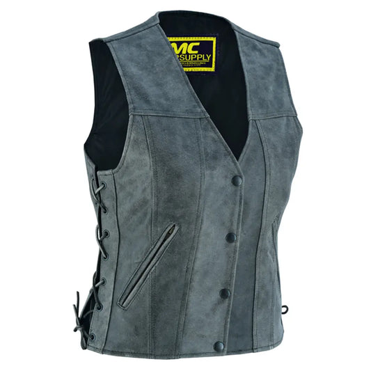 MC40109 WOMEN'S GRAY SINGLE BACK PANEL CONCEALED CARRY VEST