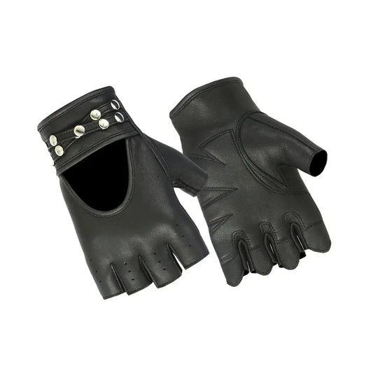 MC60104 WOMEN'S FINGERLESS GLOVE WITH RIVETS DETAILING