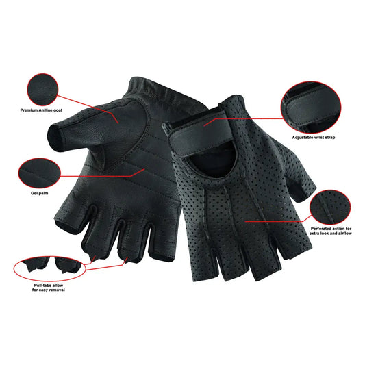 MC60102 WOMEN’S TOUGH PERFORATED FINGERLESS GLOVE