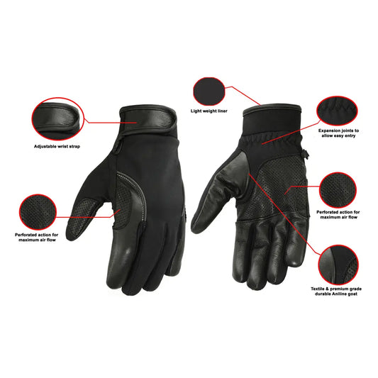 MC60131 LEATHER - TEXTILE LIGHTWEIGHT GLOVE